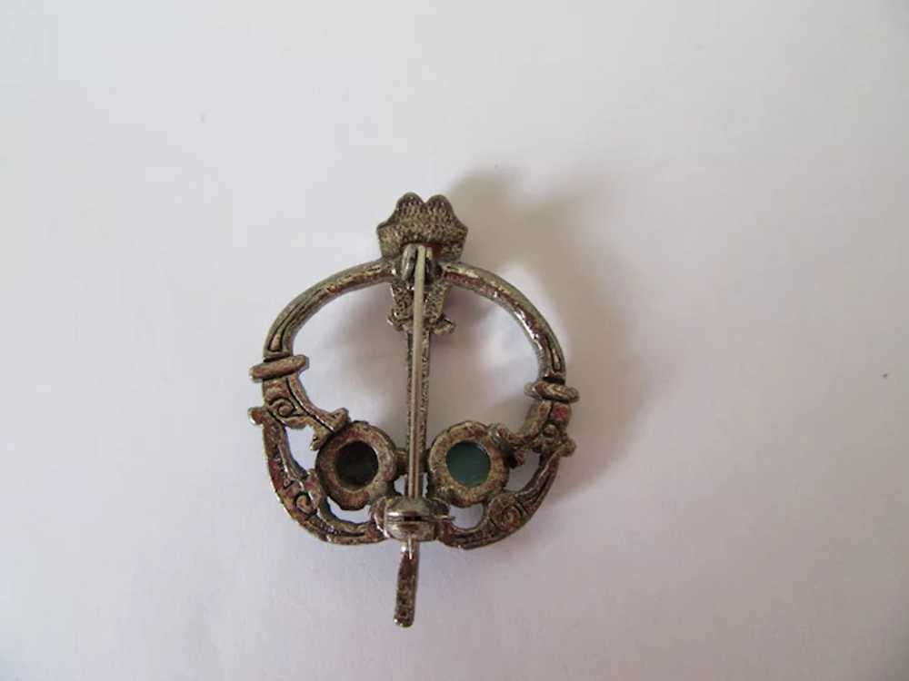 Vintage Celtic Brooch/Pin.  Silver Tone Metal.   … - image 3