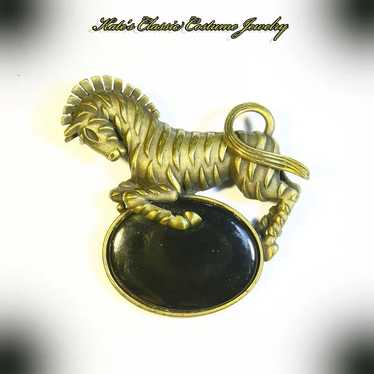 Prancing Zebra Pin/Brooch --Trifari 1942 Patent - image 1