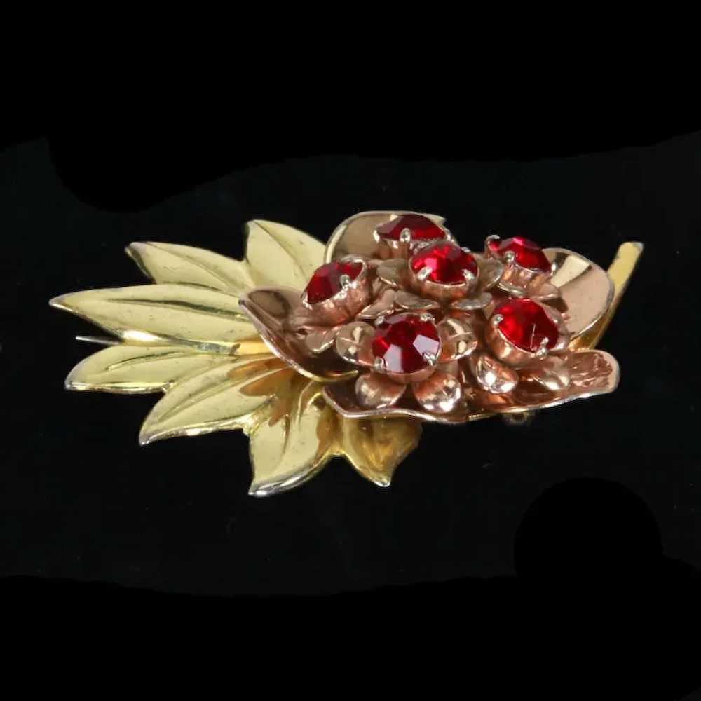 Sterling Silver Vermeil Rose and Yellow Gold Flow… - image 3