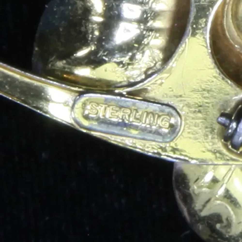 Sterling Silver Vermeil Rose and Yellow Gold Flow… - image 5