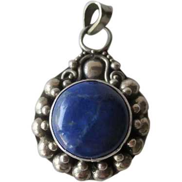 Sterling  Lapis Lazuli Pendant - image 1