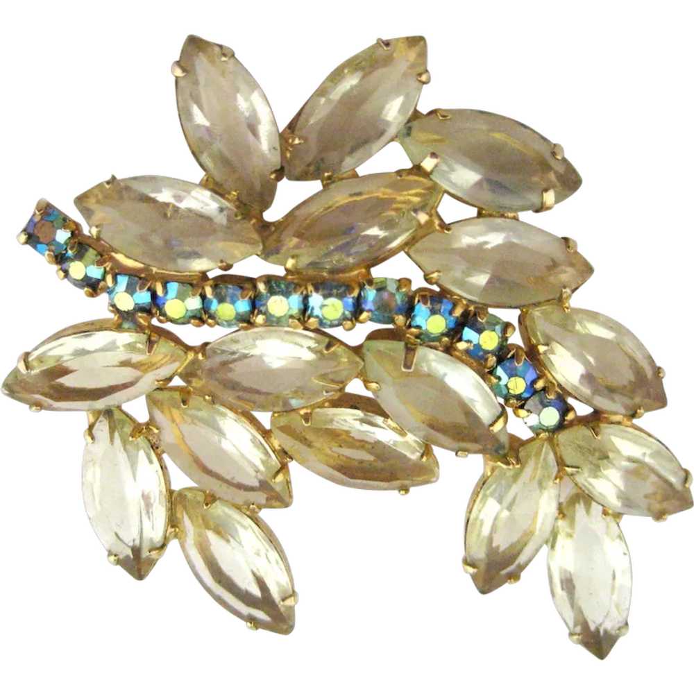 FABULOUS Juliana Light Citrine Color Navette Rhin… - image 1