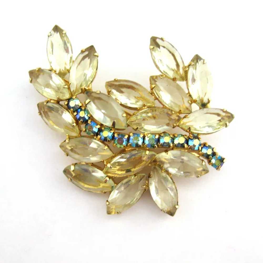 FABULOUS Juliana Light Citrine Color Navette Rhin… - image 2