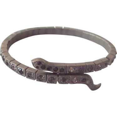 Art Deco Snake Bracelet Patented Pot Metal Flapper - image 1