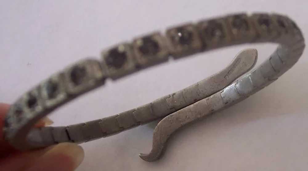 Art Deco Snake Bracelet Patented Pot Metal Flapper - image 6