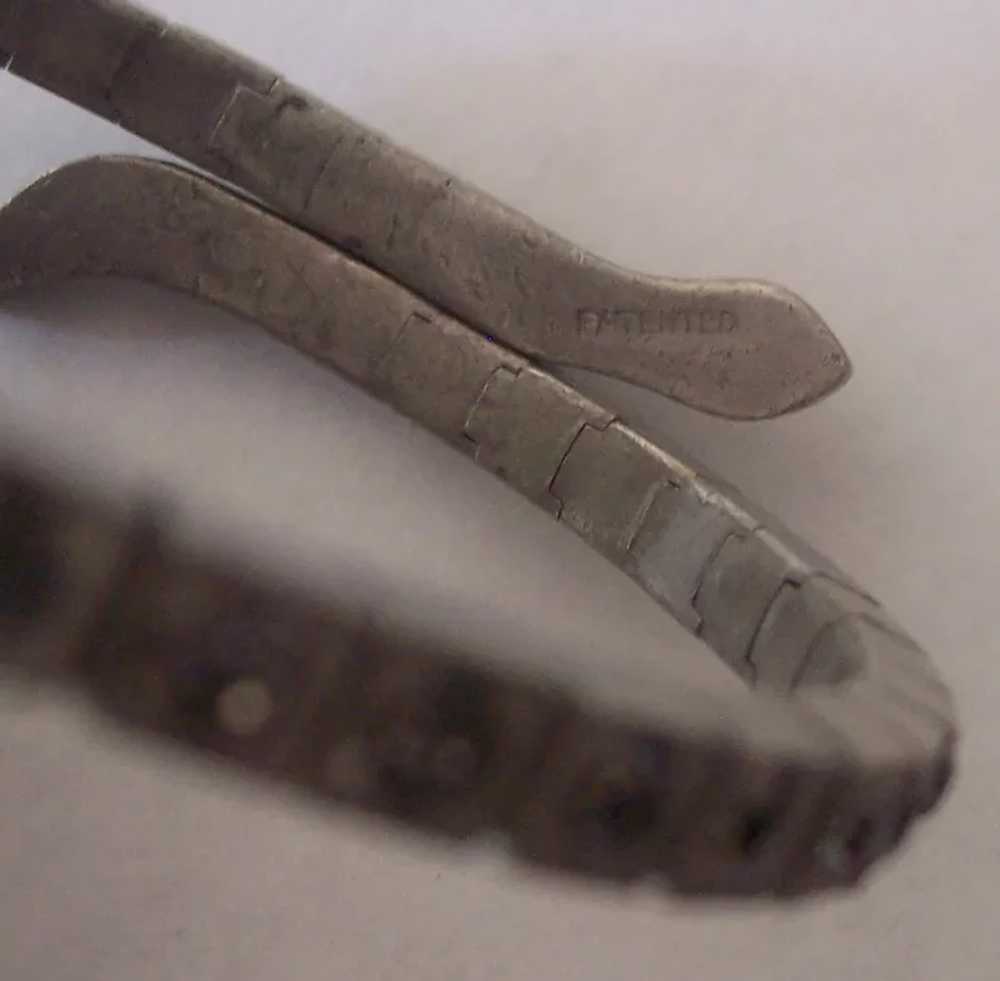 Art Deco Snake Bracelet Patented Pot Metal Flapper - image 7