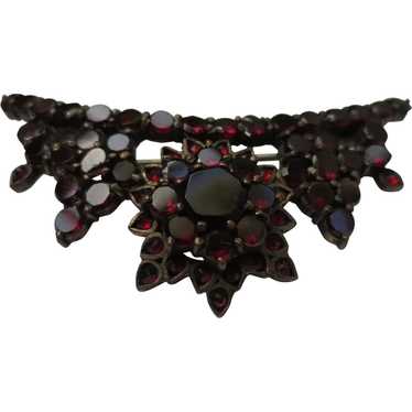 Lovely Antique Bohemian Garnet Victorian Star Broo