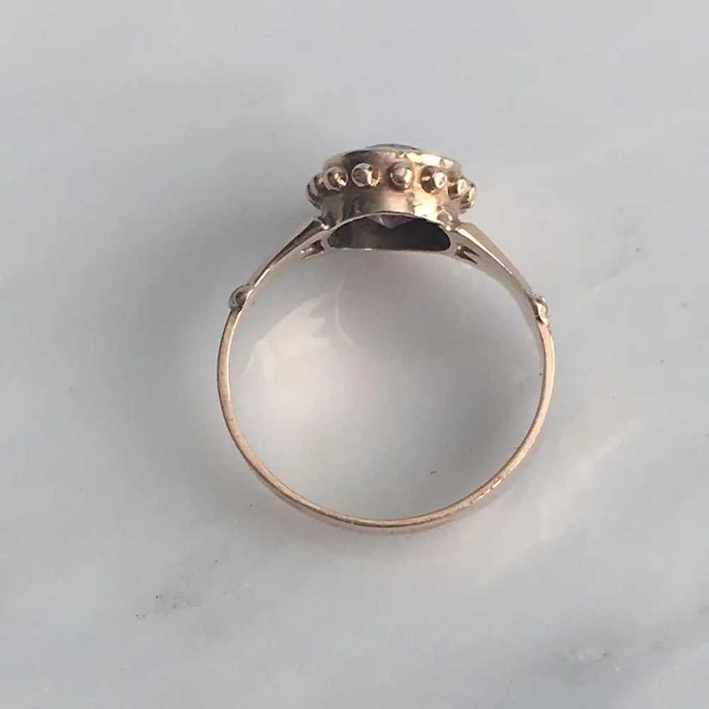 Victorian 10K Rose Gold Amethyst Ring - image 7