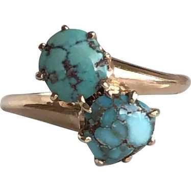 Vintage Turquoise 14K Gold Ring - image 1