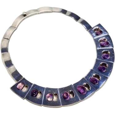 Antonio Pineda Silver and Amethyst Necklace - image 1