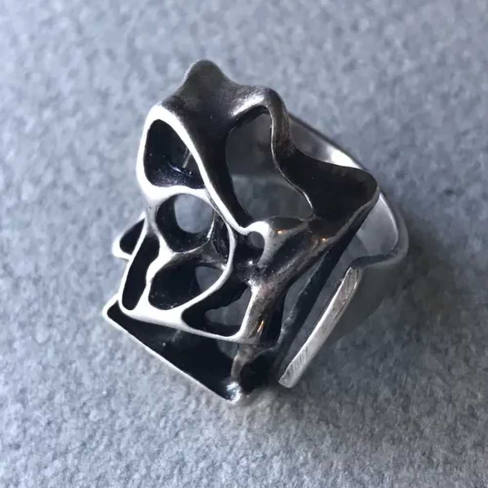 David Anderson Sterling Silver Brutalist Ring - image 2