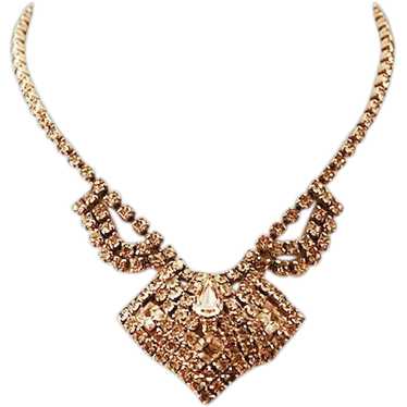 Dripping in Rhinestones Silver-Tone Necklace