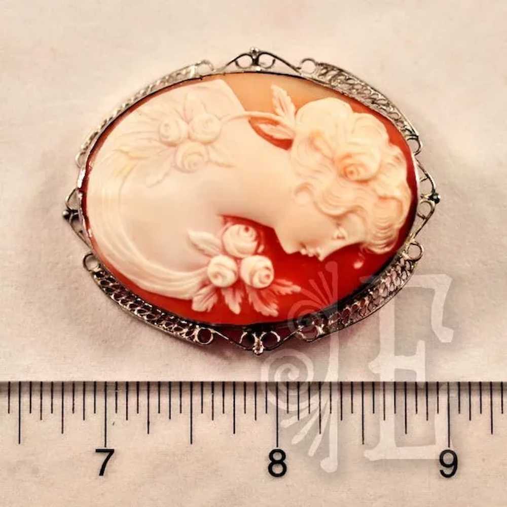 Stunning Victorian Finely Carved Cameo in Sterlin… - image 2