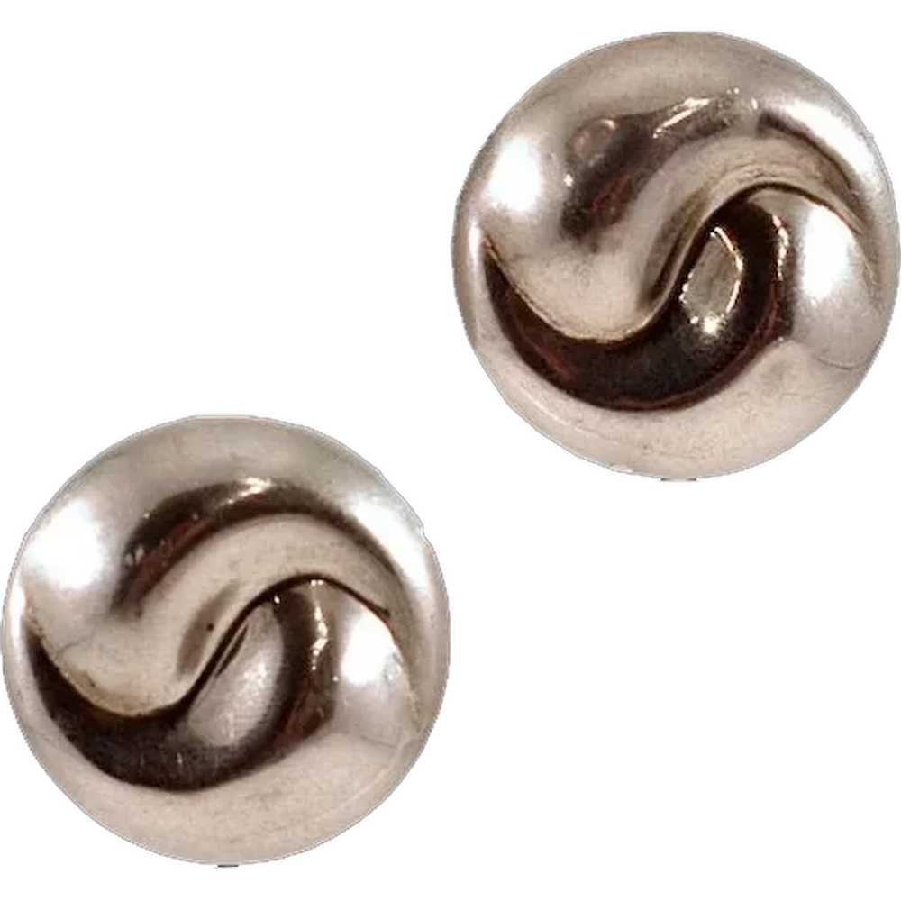 Unique Yin/Yang Thai Sterling Silver Earrings - image 1