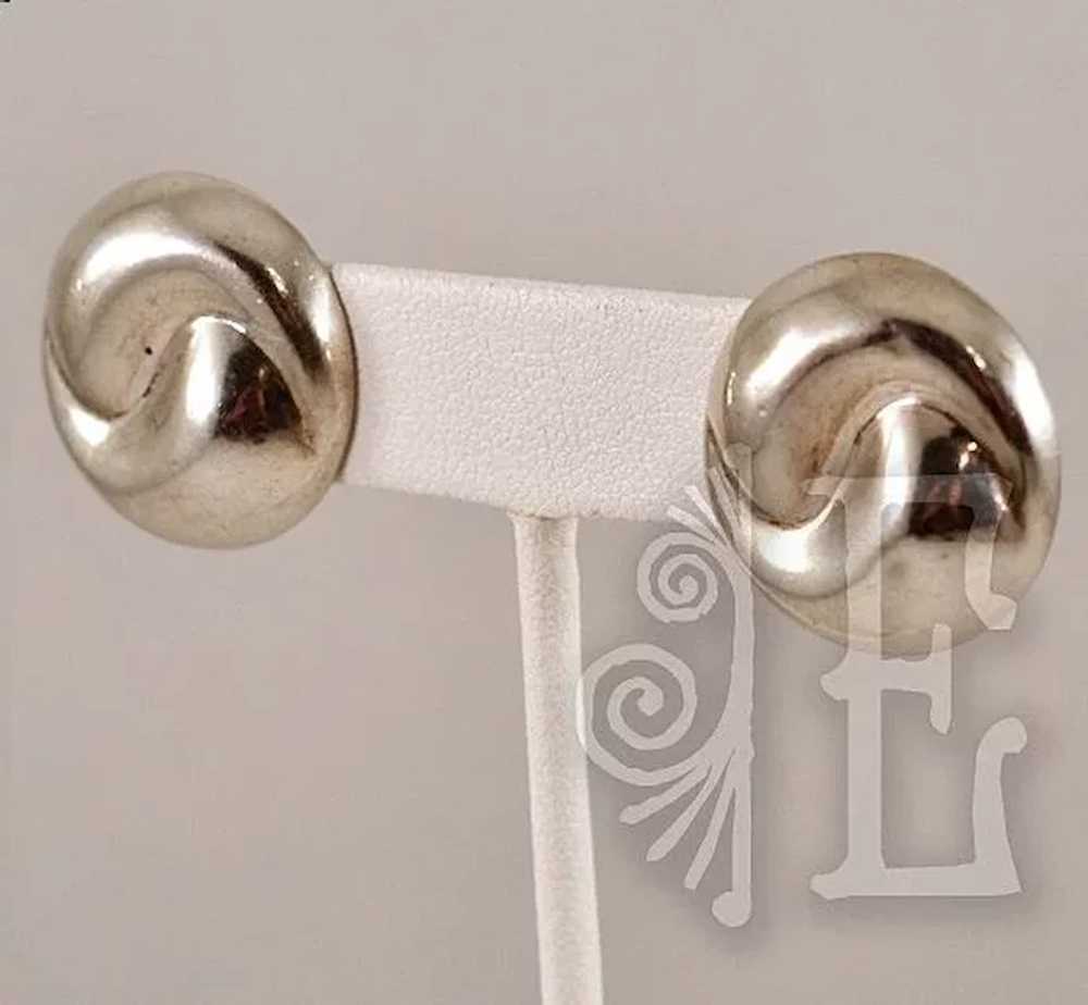 Unique Yin/Yang Thai Sterling Silver Earrings - image 3