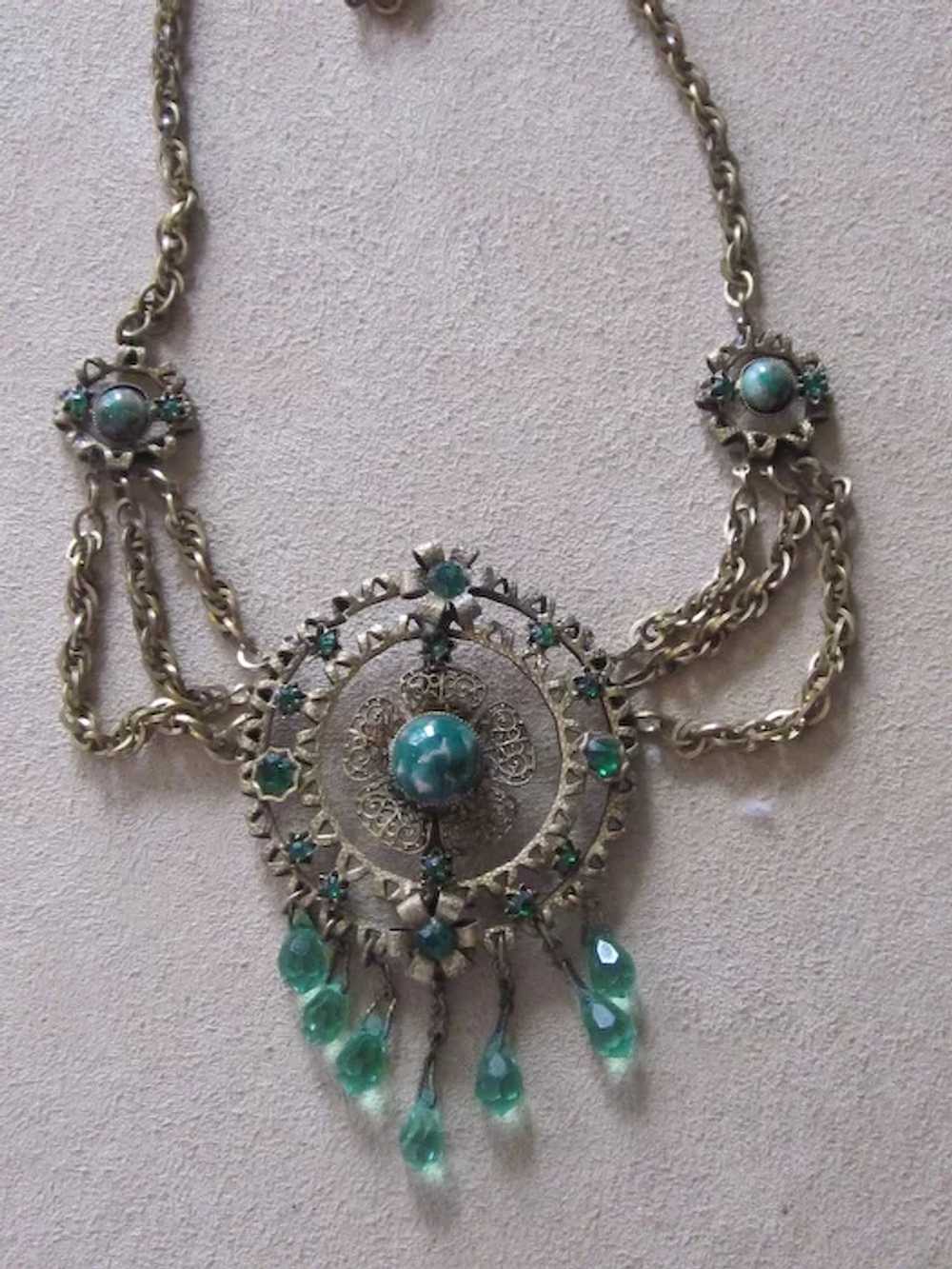 Fabulous Art Nouveau Swag Necklace - image 2