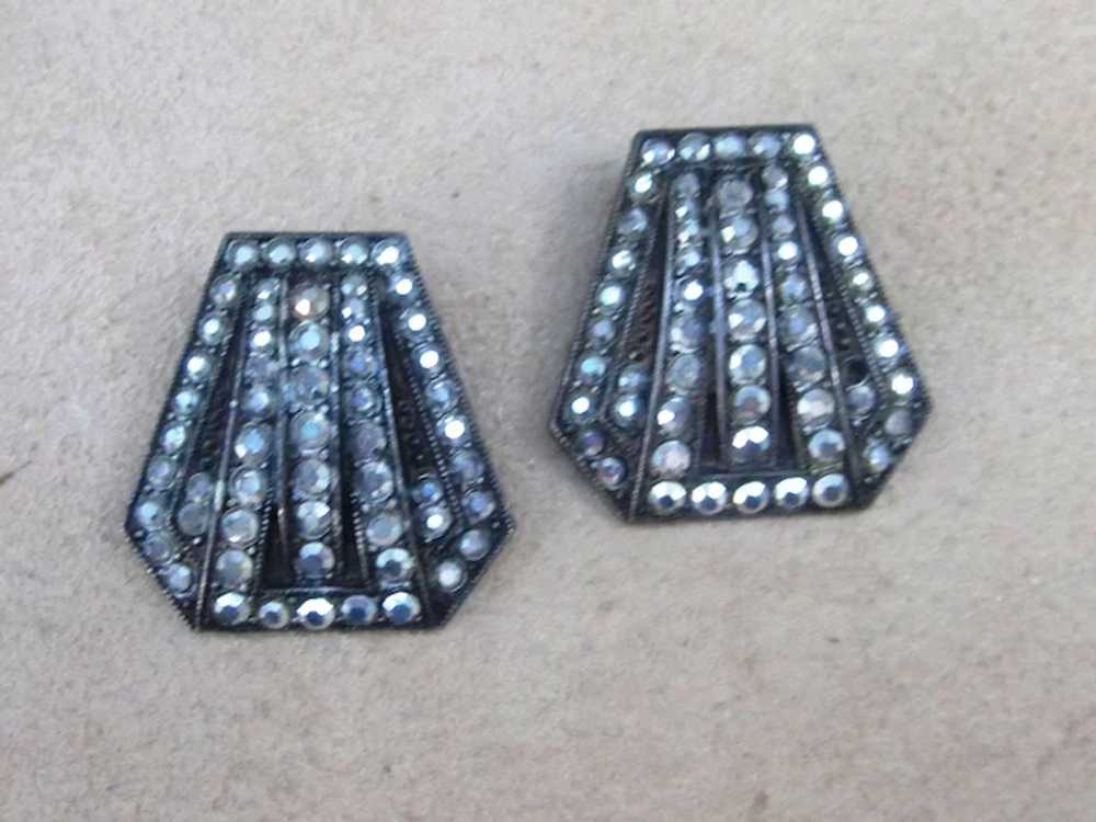 Deco and Marcasite  Amazing Vintage Earrings - image 3