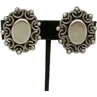 Mexican Sterling Ornate Earrings