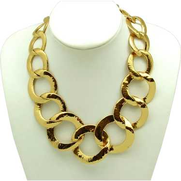 Nest Hammered Chain Link Necklace