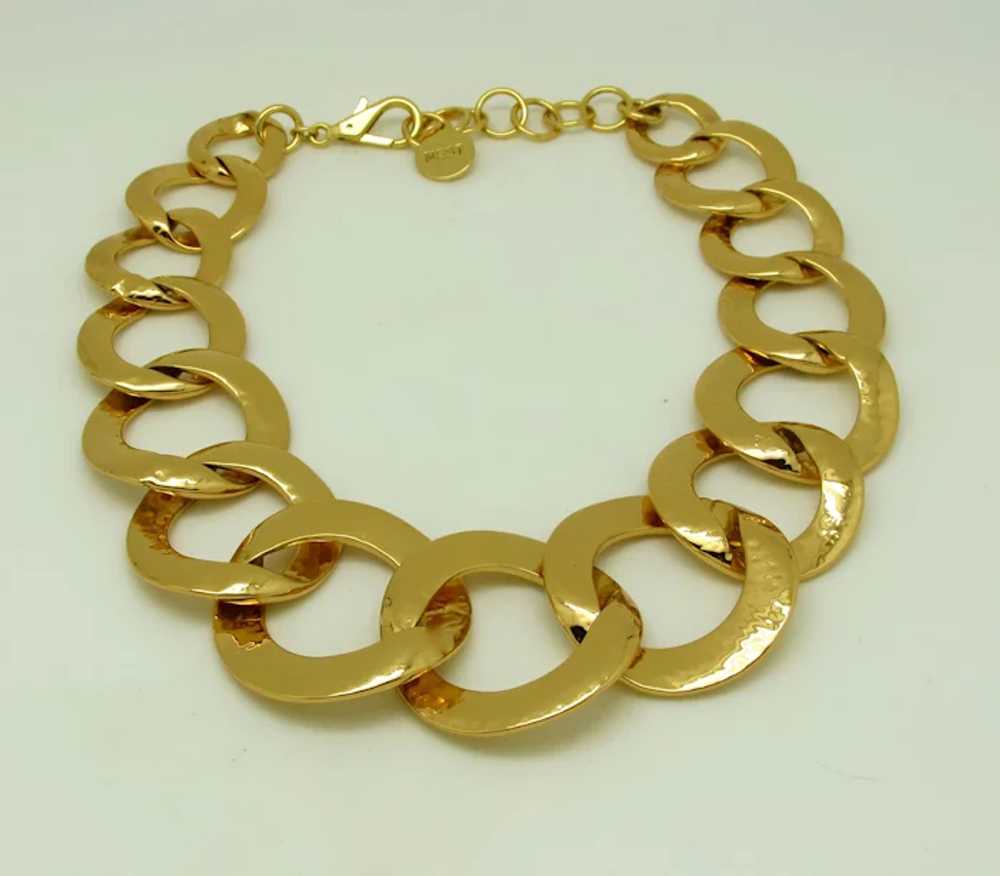 Nest Hammered Chain Link Necklace - image 4