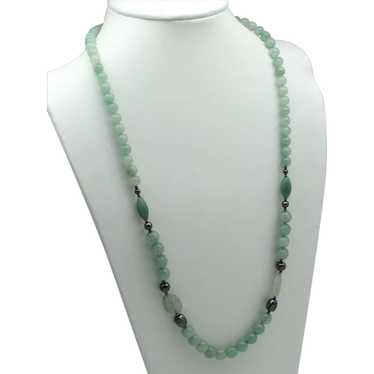 Nephrite, Jade and Hematite Bead Necklace