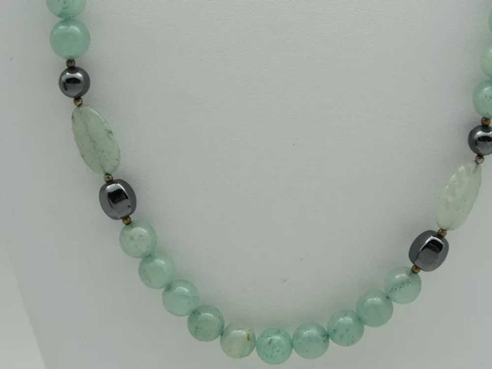 Nephrite, Jade and Hematite Bead Necklace - image 4