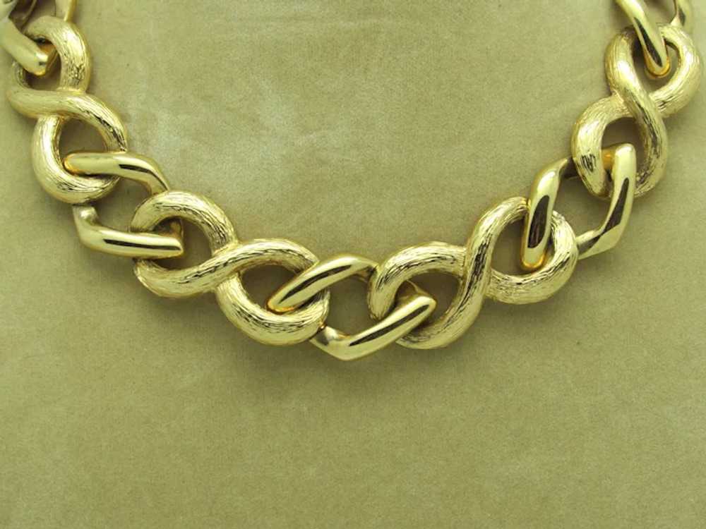 Vintage Letter R Bracelet Goldtone Double Chainlink Name Costume