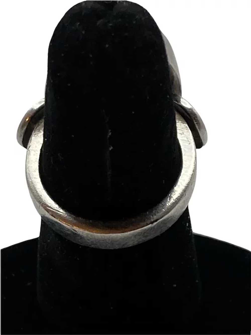 Vintage Sterling Silver and Lapis Signet Ring - image 9