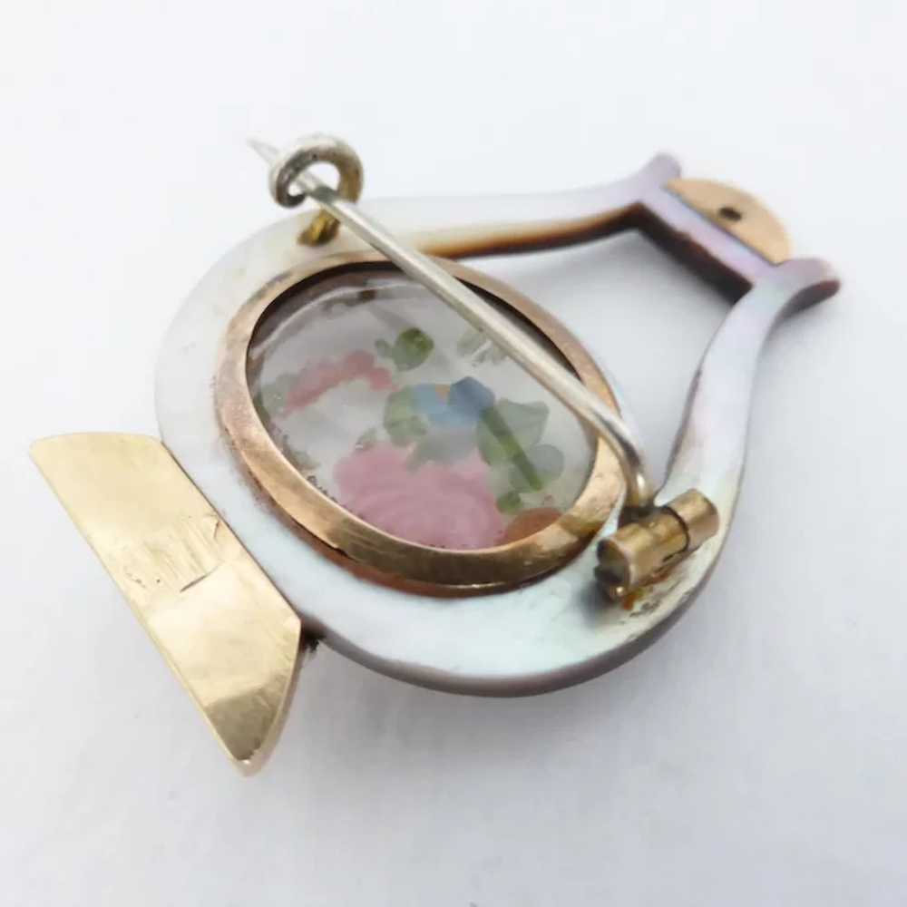 Antique Victorian 18ct Gold & Mother of Pearl Mou… - image 6