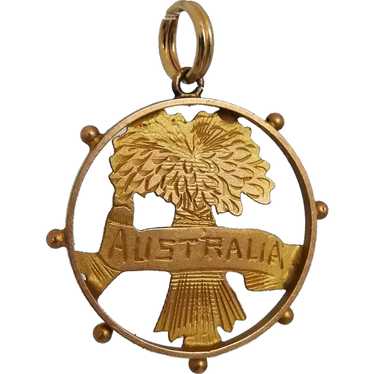 Antique Edwardian 9ct Gold Australia 'Wheat Sheaf… - image 1