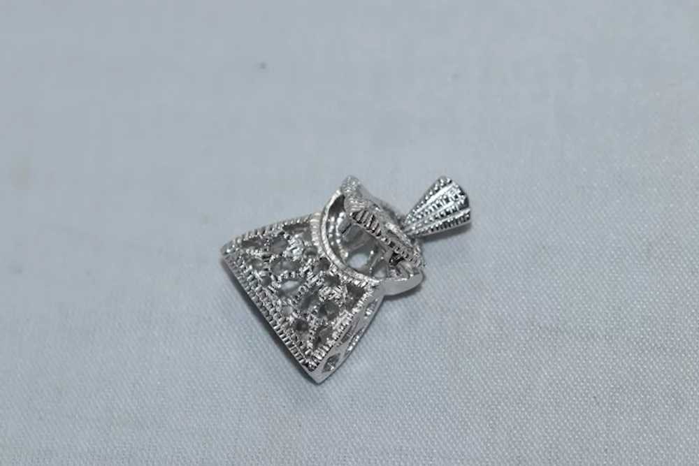 14KT White Gold Purse Charm - image 3