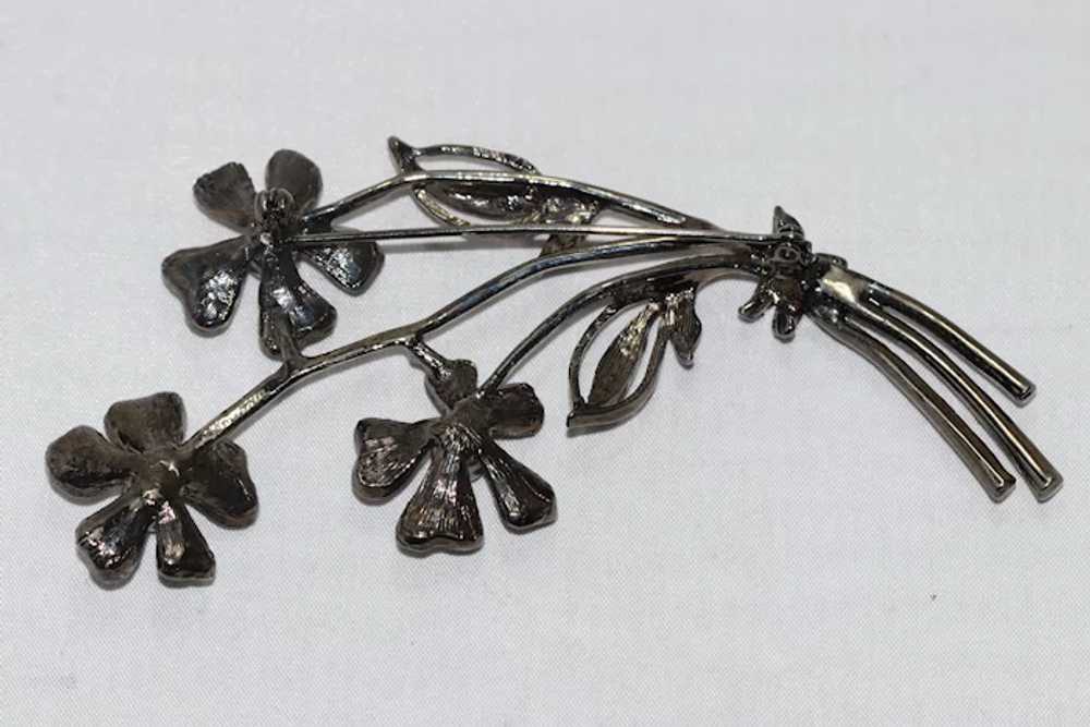 Flower Black Pearl Brooch - image 2