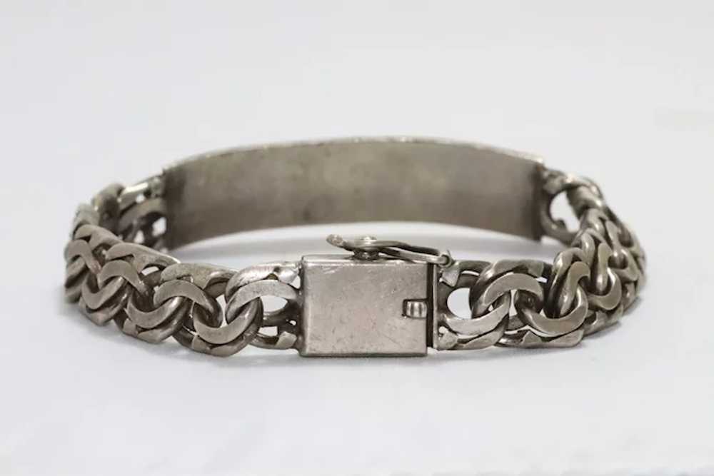 Sterling Silver Fancy Cuban Link Angel Bracelet - image 3