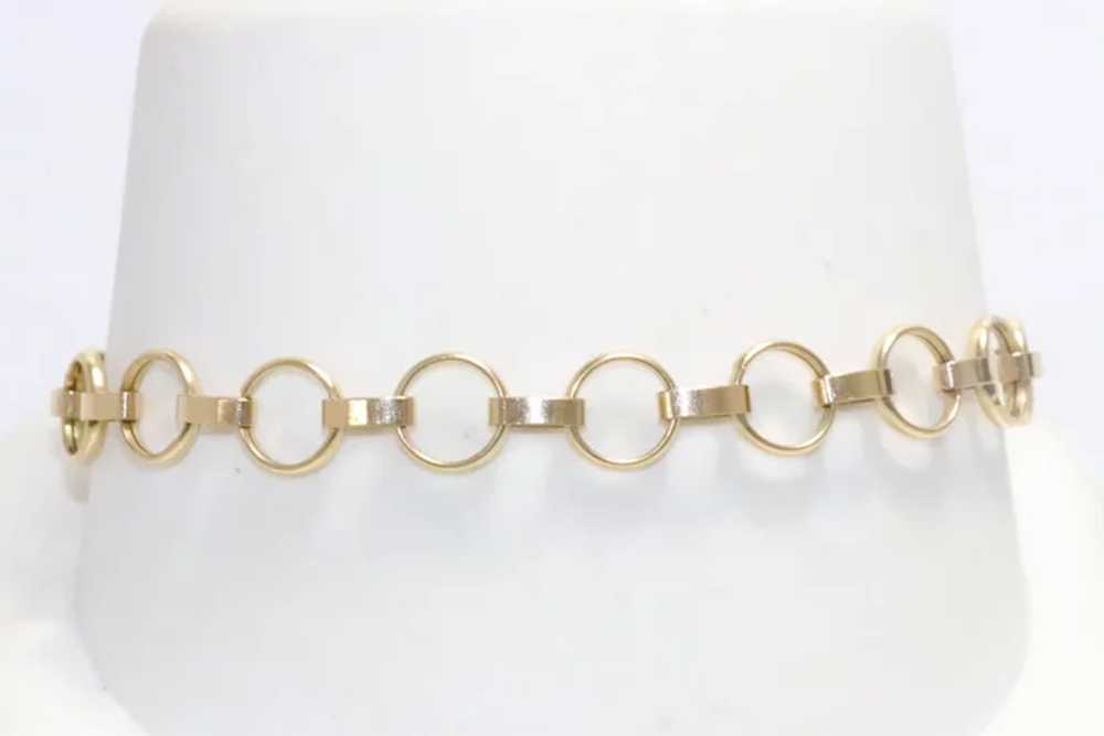 Vintage 14KT Yellow Gold Rolo Chain Bracelet - image 2