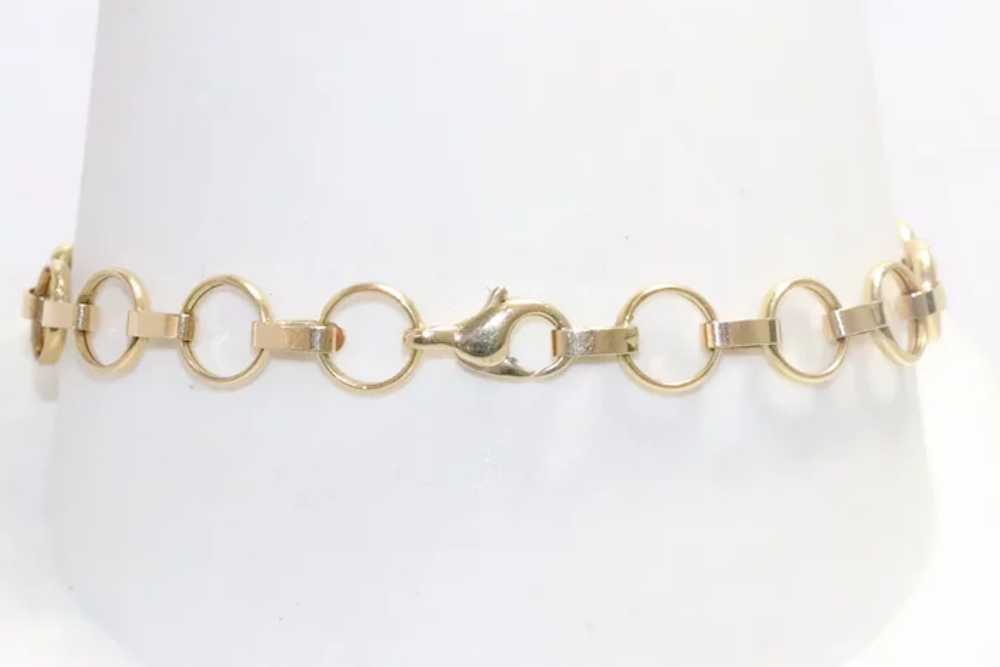 Vintage 14KT Yellow Gold Rolo Chain Bracelet - image 3