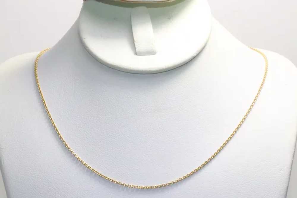 Vintage 14KT Yellow Gold Italian Cable Link Chain - image 2