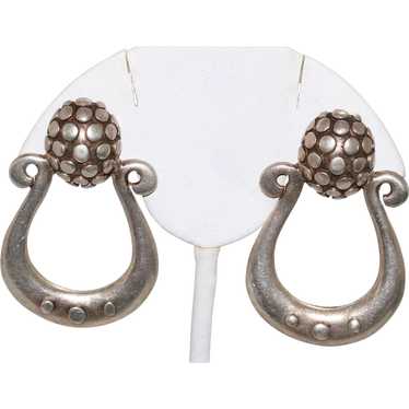 Vintage Sterling Silver Horseshoe Shape Earrings