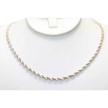 Vintage Sterling Silver 24 Inch Singapore Chain - image 1