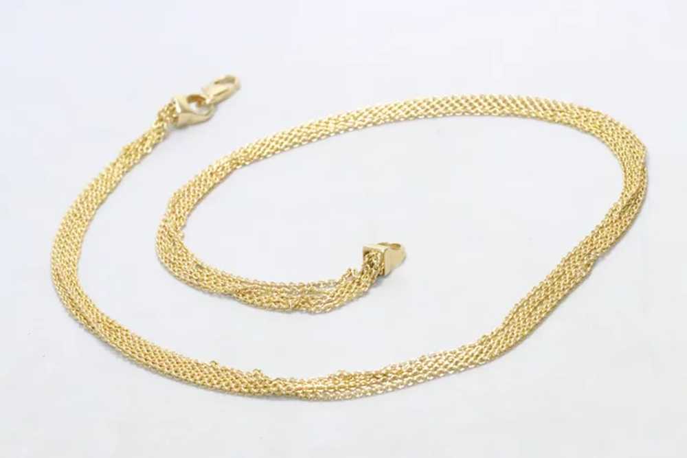 14KT Yellow Gold Five Layer Italian Cable Chain N… - image 2