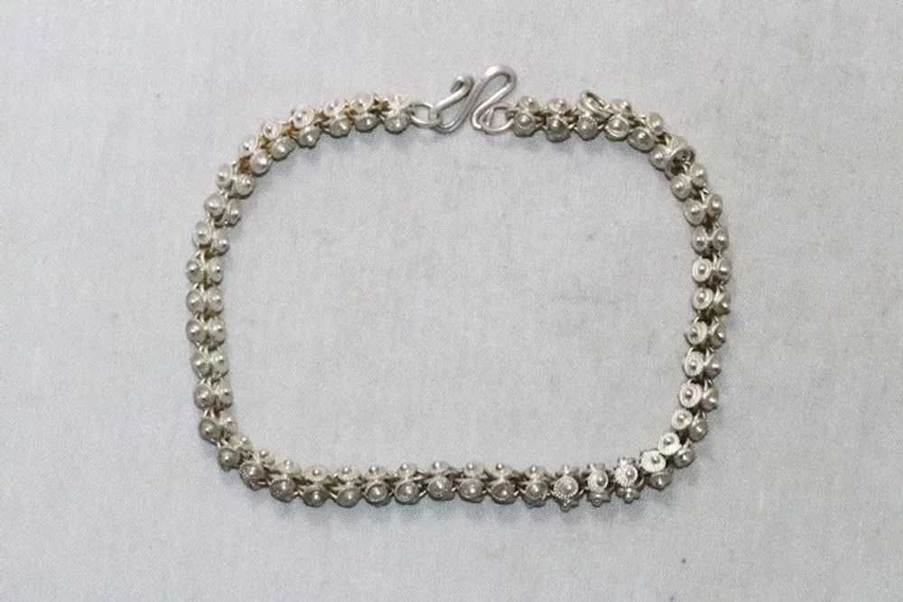 Vintage Indian Sterling Silver Bracelet - image 2