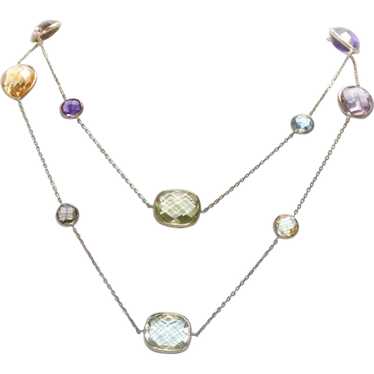 14KT Yellow Gold Multi-Gemstones Necklace