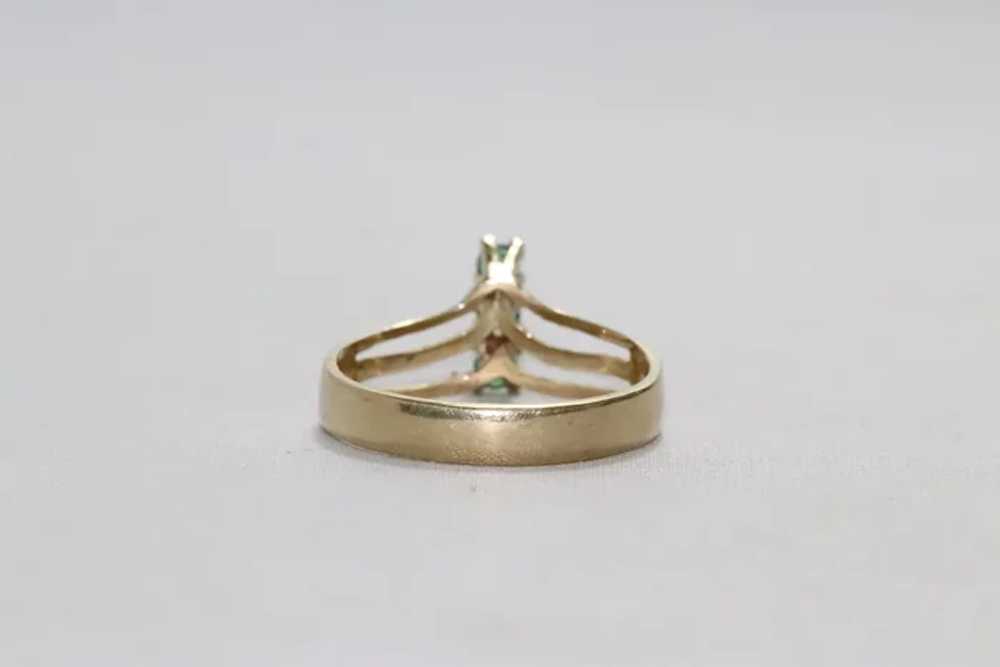 14 KT Yellow Gold Emerald Ring - image 3