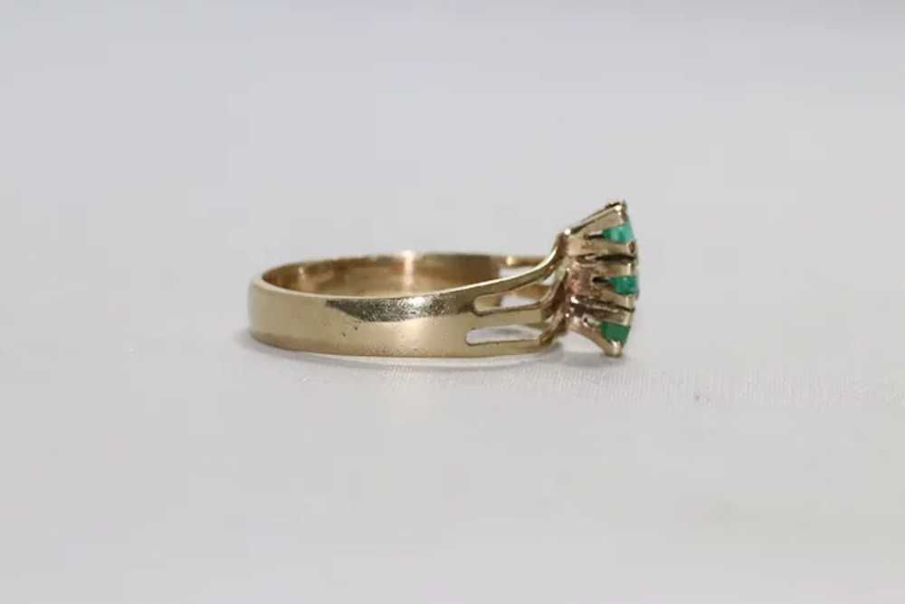 14 KT Yellow Gold Emerald Ring - image 4