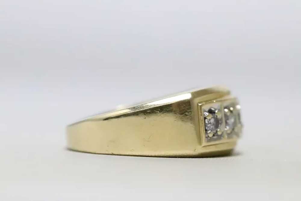 Vintage 14K Gold Diamond Ring - image 2