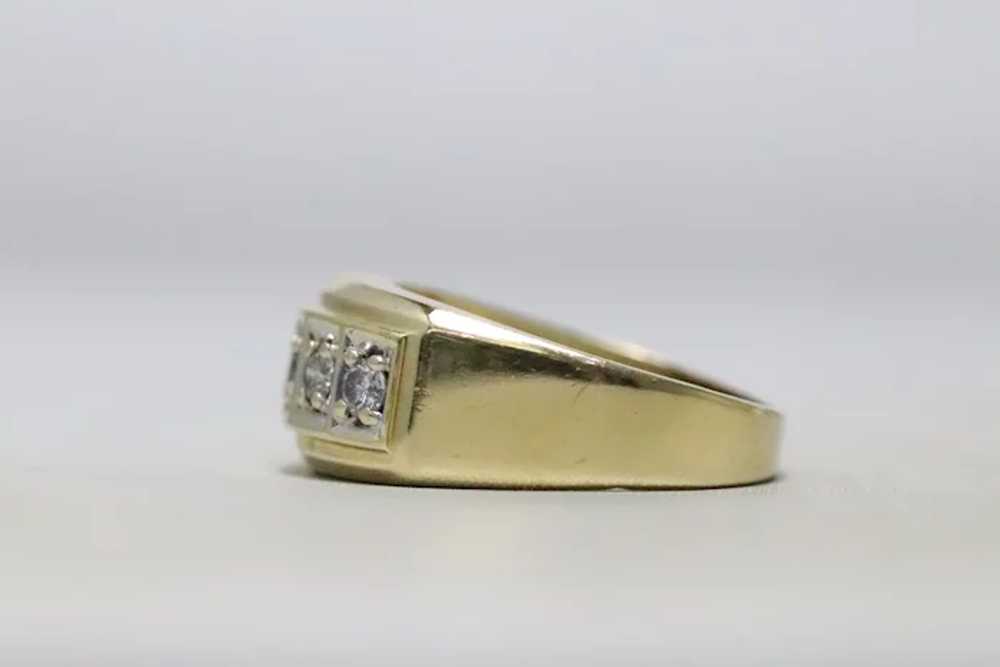 Vintage 14K Gold Diamond Ring - image 3