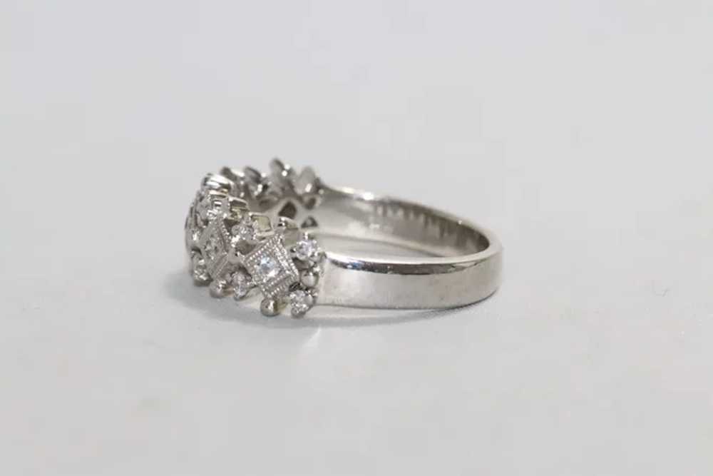 18KT White Gold .30 CT Diamond Ring - image 2