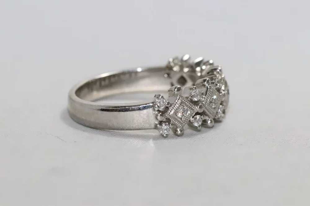 18KT White Gold .30 CT Diamond Ring - image 3