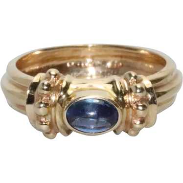 14KT Yellow Gold Sapphire Ring