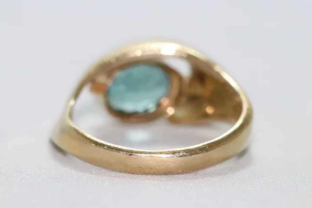 14KT Gold Persian Green Indicolite Ring - image 3