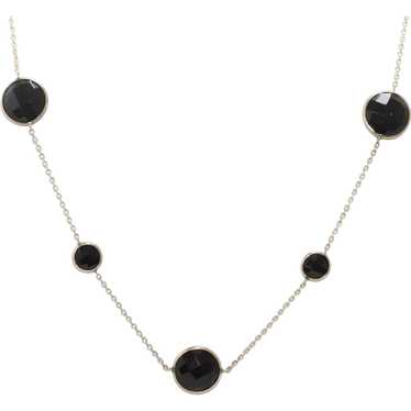 14 KT Gold Necklace With Black Onyx - image 1